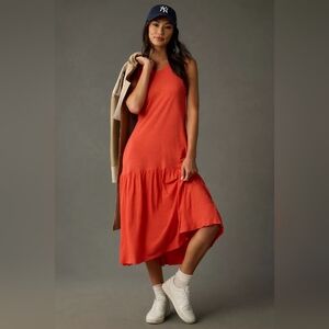 Daily Practice by Anthropologie Rosewood Midi Cotton Dress Size XS